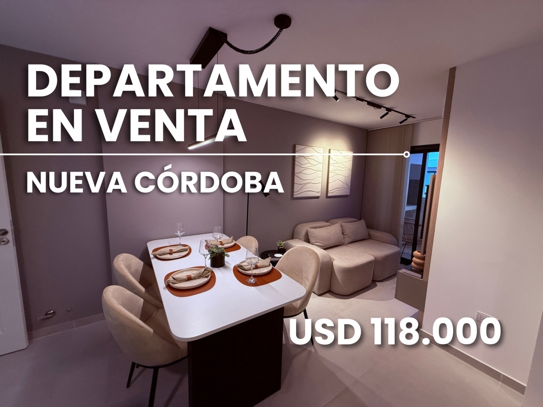 NUEVA CORDOBA DEPARTAMENTO EN VENTA 1 DORMITORIO